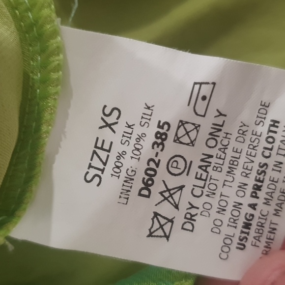 Pierucci Size XS (approx 8) 90s Style 100% Silk Dress - Picture 8 of 8